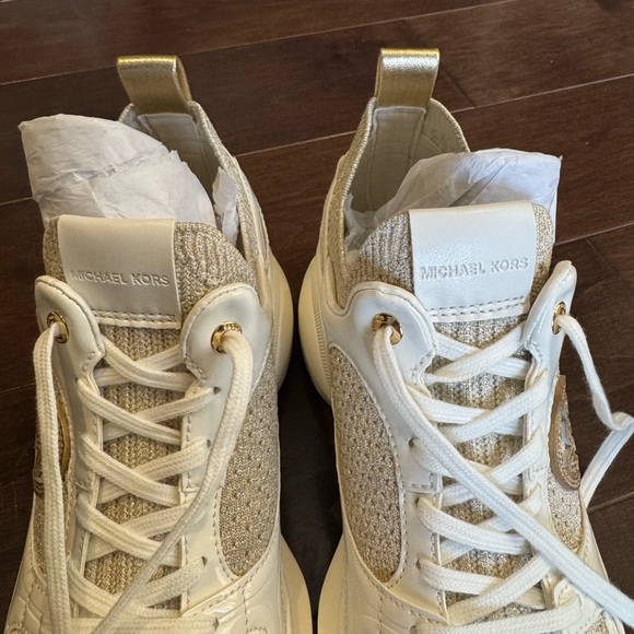 Michael Kors Beige and Cream Women's Sneakers - Picture 3 of 9